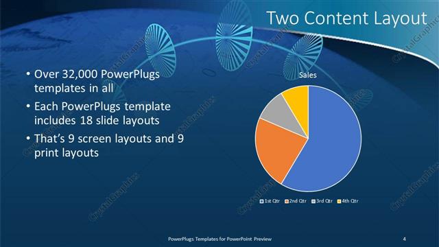 Two Content presentation slide layout