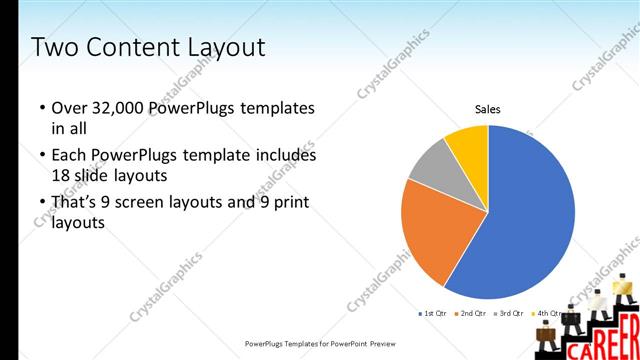 Two Content presentation slide layout