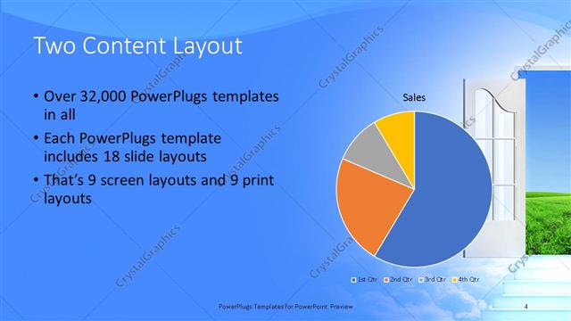 Two Content presentation slide layout