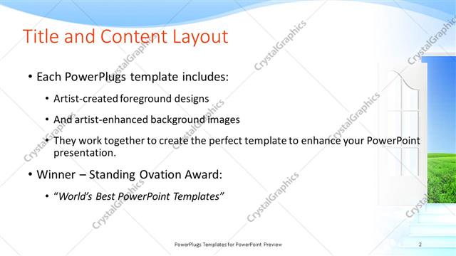 Title and Content presentation slide layout