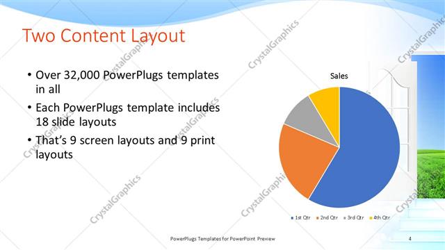 Two Content presentation slide layout