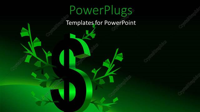  Presentation with business profit - Conceptual depiction for finance and business