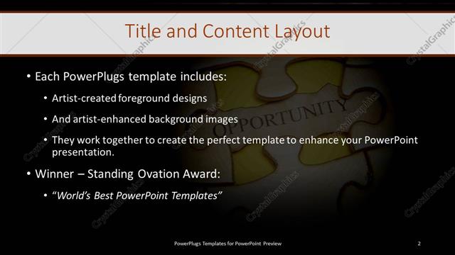 Title and Content presentation slide layout