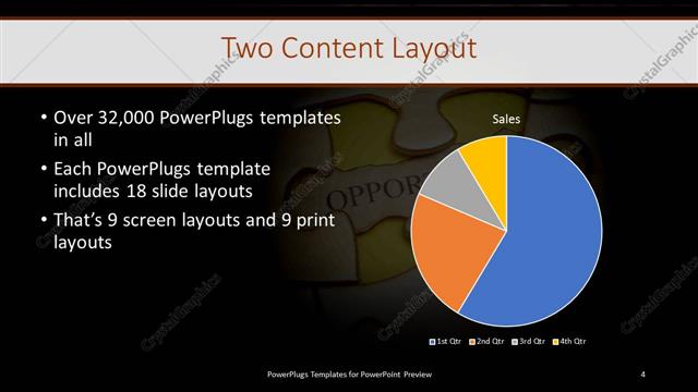 Two Content presentation slide layout