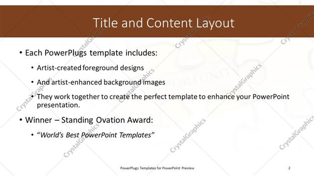 Title and Content presentation slide layout