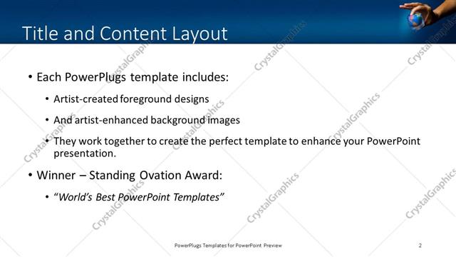 Title and Content presentation slide layout
