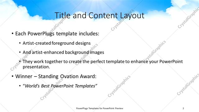 Title and Content presentation slide layout