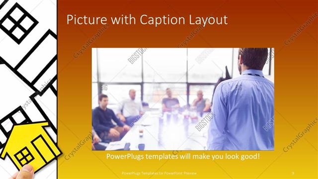 Picture with Caption presentation slide layout
