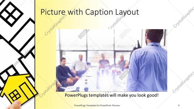 Picture with Caption presentation slide layout