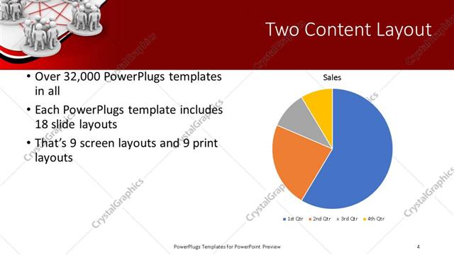 Two Content presentation slide layout