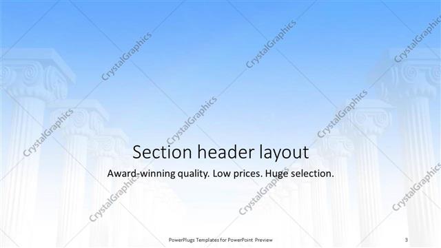 Section Header presentation slide layout