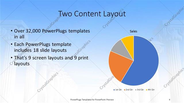 Two Content presentation slide layout