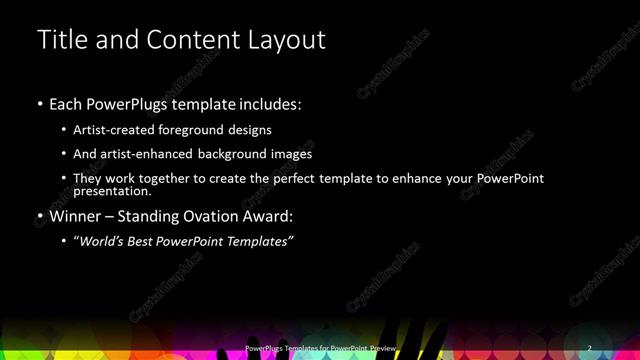 Title and Content presentation slide layout