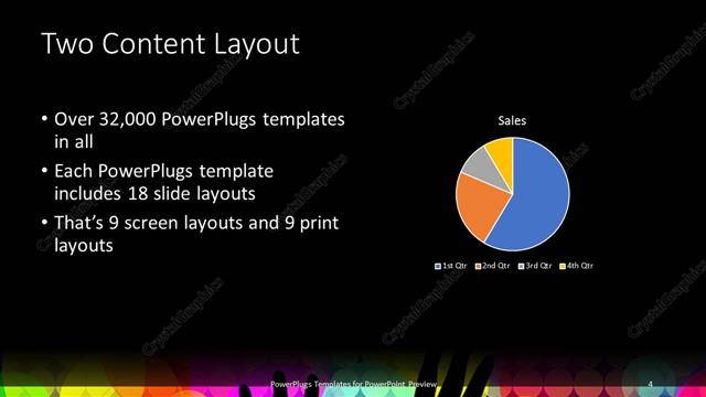 Two Content presentation slide layout