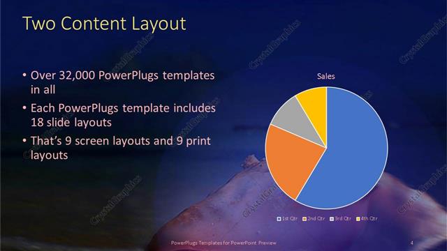 Two Content presentation slide layout