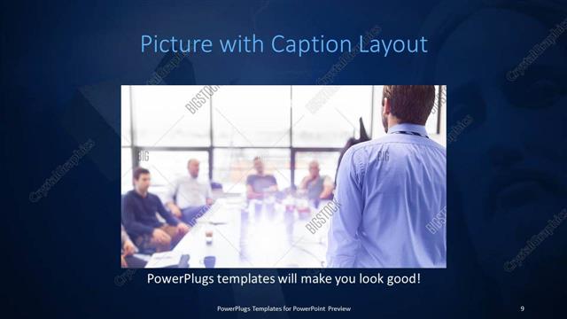 Picture with Caption presentation slide layout