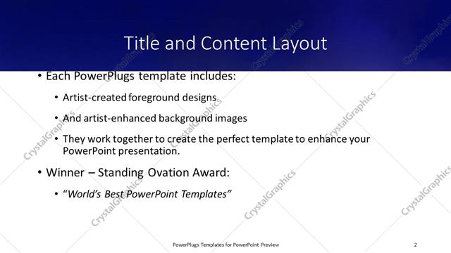 Title and Content presentation slide layout