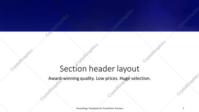 Section Header presentation slide layout