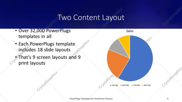 Two Content presentation slide layout