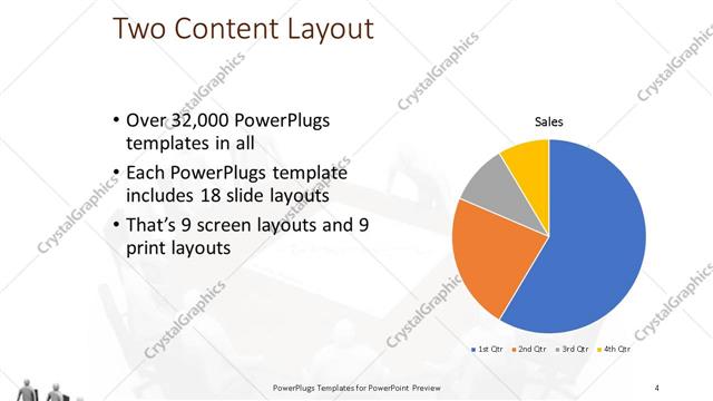Two Content presentation slide layout