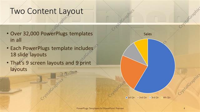 Two Content presentation slide layout