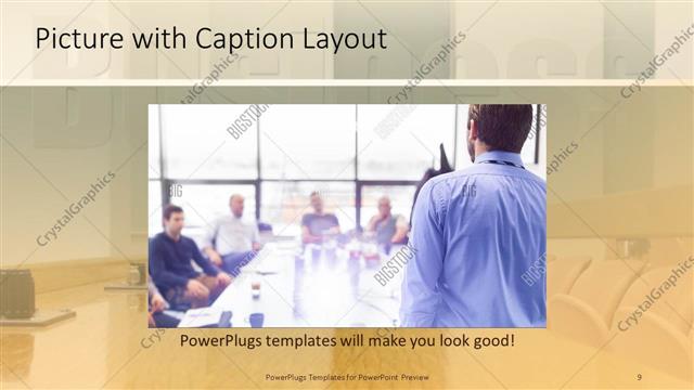 Picture with Caption presentation slide layout