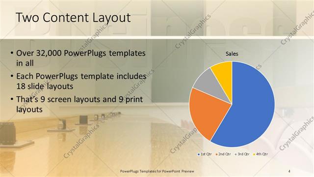 Two Content presentation slide layout