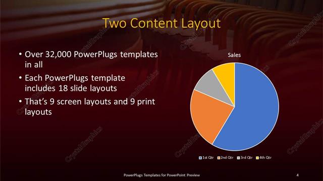 Two Content presentation slide layout