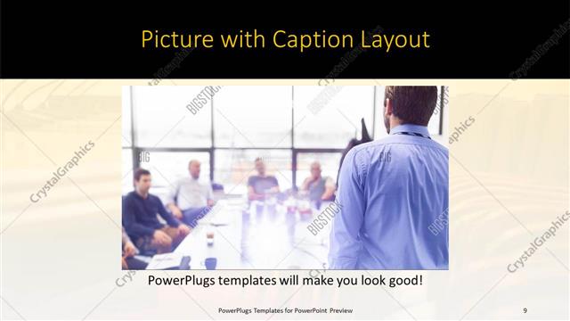Picture with Caption presentation slide layout