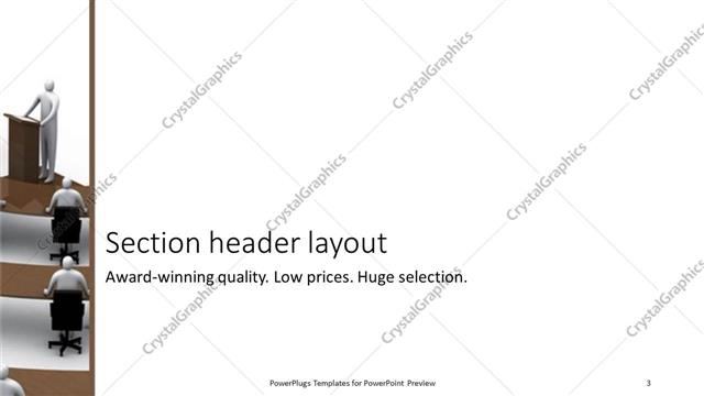 Section Header presentation slide layout