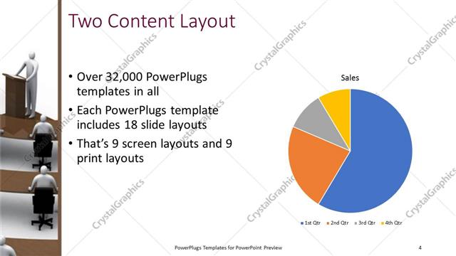 Two Content presentation slide layout