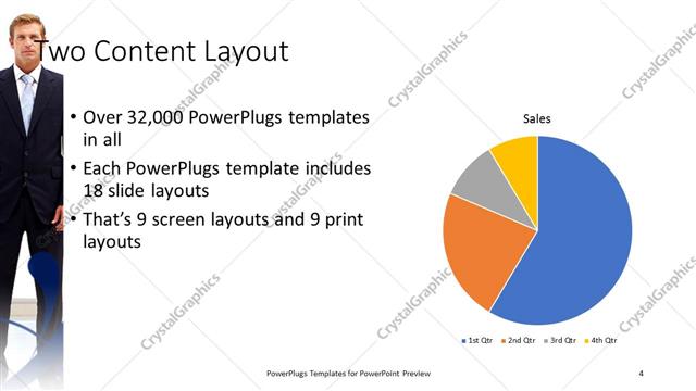 Two Content presentation slide layout