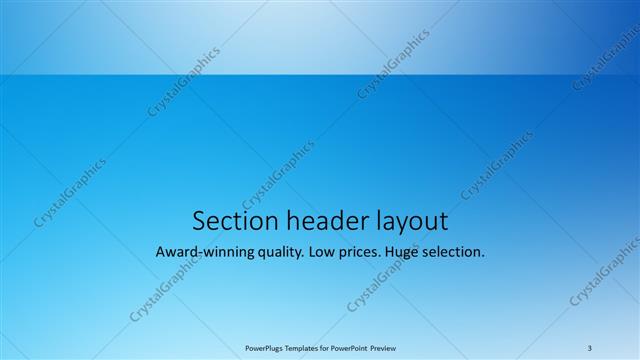 Section Header presentation slide layout
