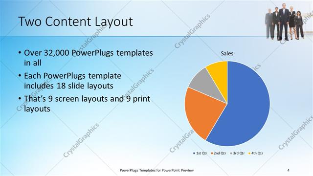 Two Content presentation slide layout