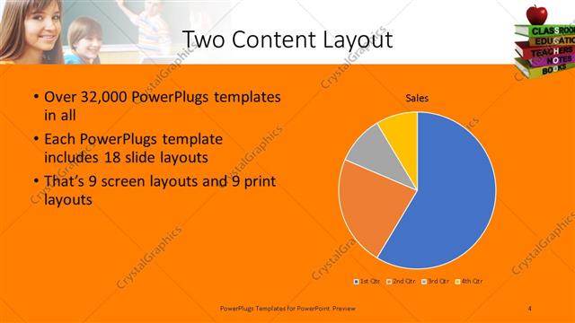 Two Content presentation slide layout
