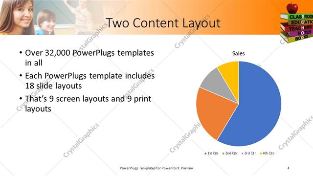 Two Content presentation slide layout