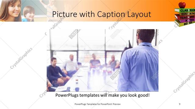 Picture with Caption presentation slide layout