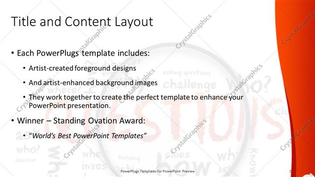 Title and Content presentation slide layout