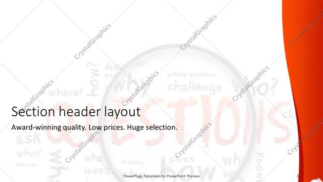 Section Header presentation slide layout