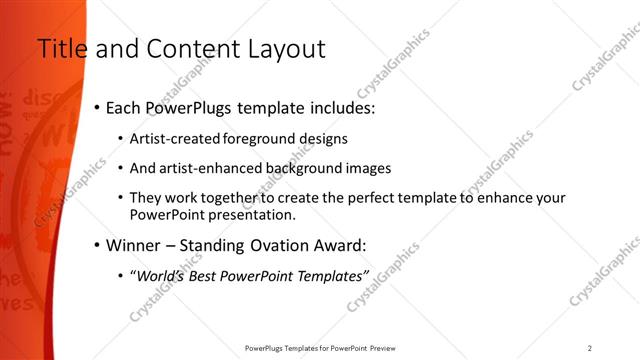 Title and Content presentation slide layout