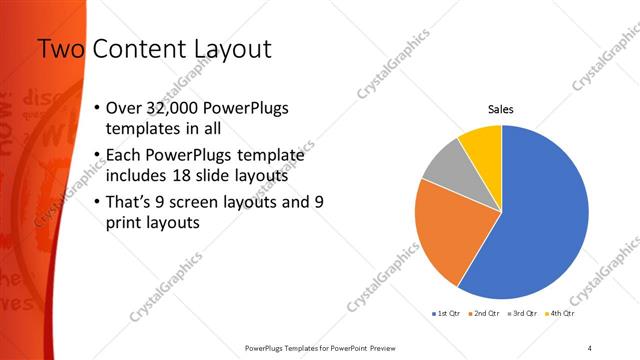 Two Content presentation slide layout