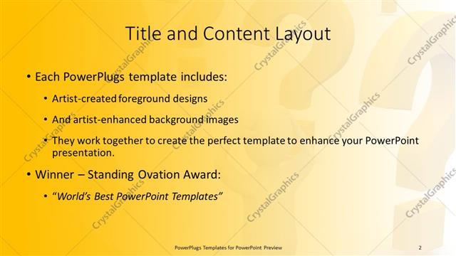 Title and Content presentation slide layout