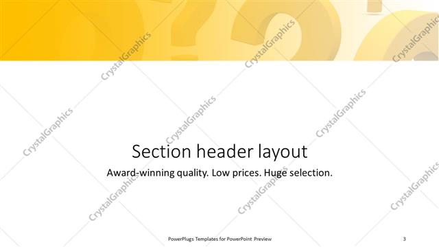Section Header presentation slide layout