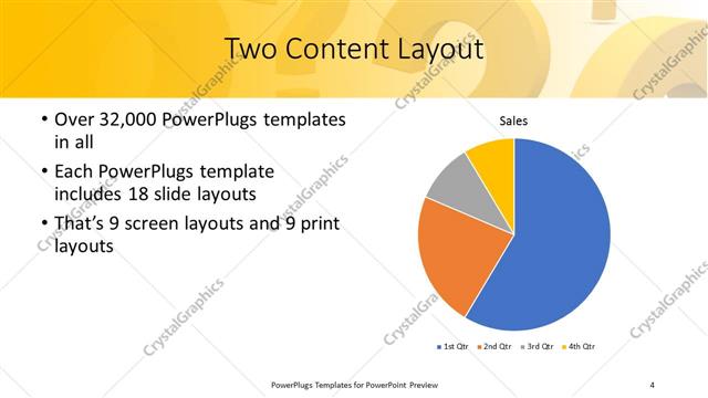 Two Content presentation slide layout