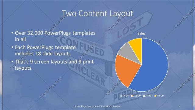 Two Content presentation slide layout