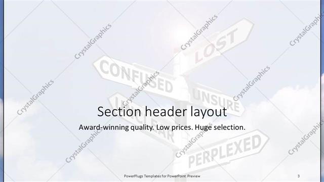 Section Header presentation slide layout
