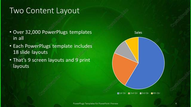 Two Content presentation slide layout