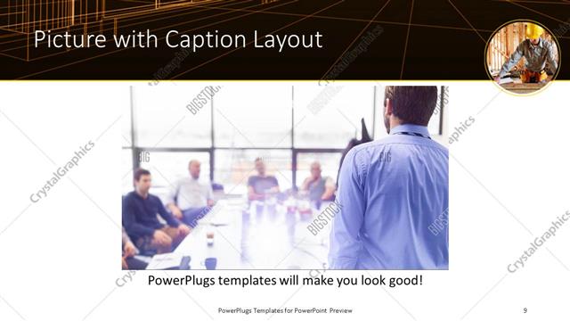 Picture with Caption presentation slide layout