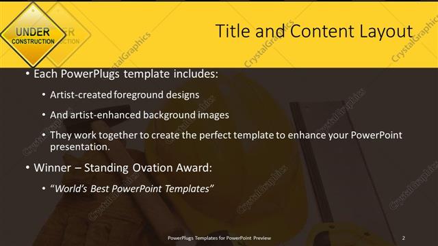 Title and Content presentation slide layout