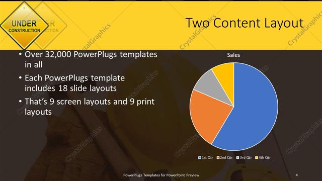 Two Content presentation slide layout
